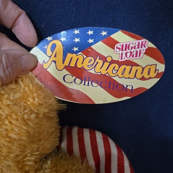 NWT Sugar Loaf Teddy Bear Patriotic USA RED WHITE BLUE America 15" Plush Wings - Picture 7 of 8